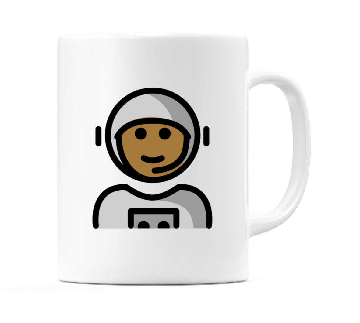 Male Astronaut: Medium-Dark Skin Tone Emoji Mug