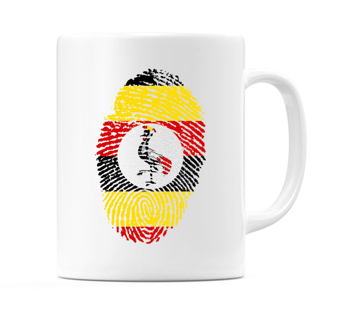Uganda Finger Print Flag Mug