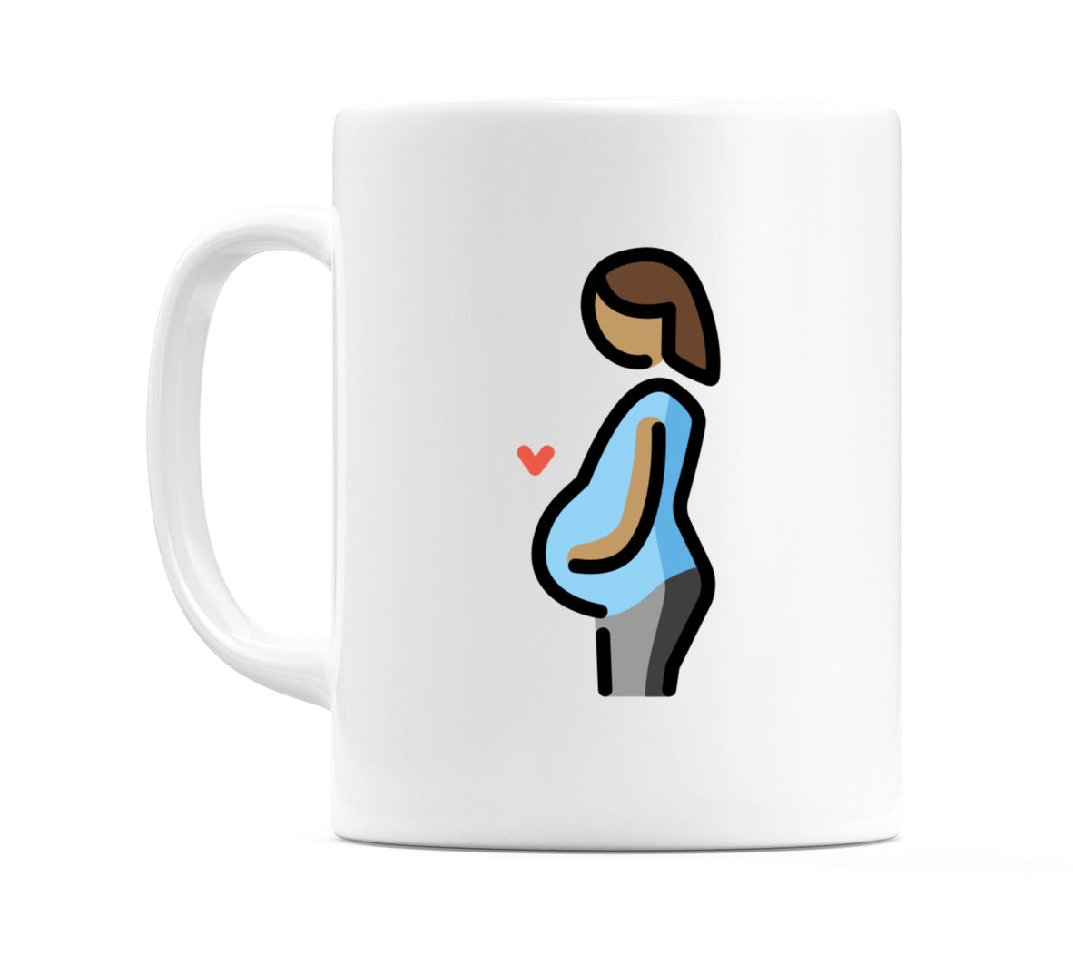 Pregnant Female: Medium Skin Tone Emoji Mug