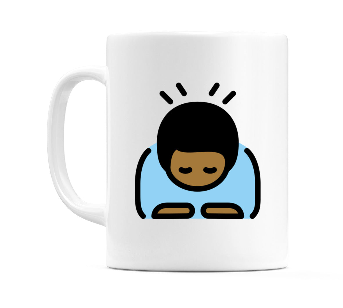 Male Bowing: Medium-Dark Skin Tone Emoji Mug