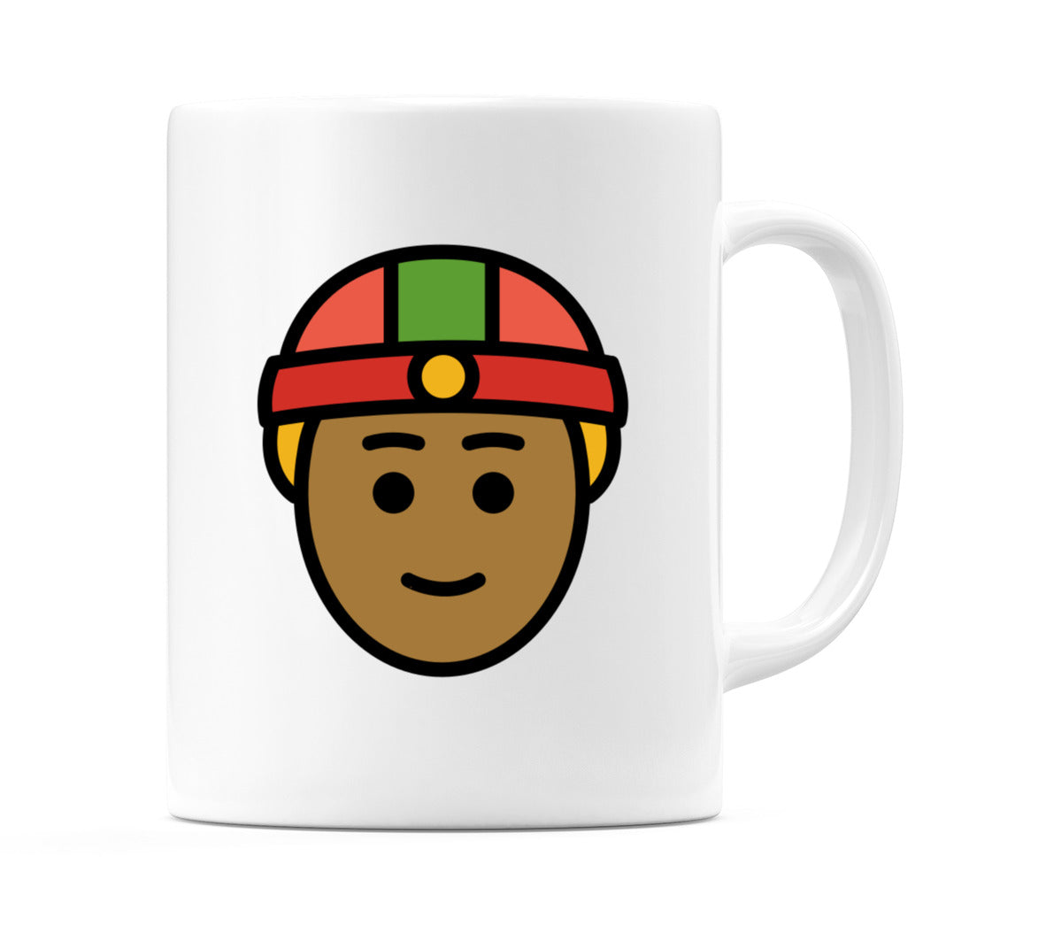 Male With Skullcap: Medium-Dark Skin Tone Emoji Mug
