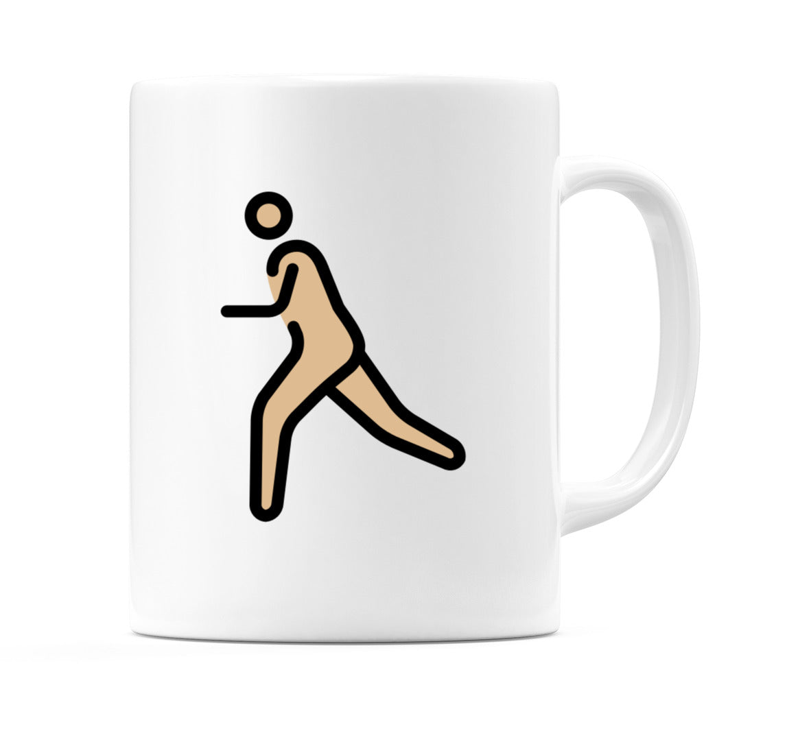 Male Running: Medium-Light Skin Tone Emoji Mug