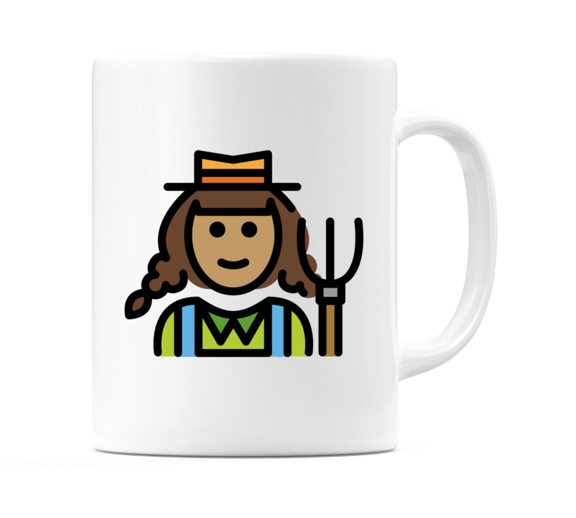 Female Farmer: Medium Skin Tone Emoji Mug