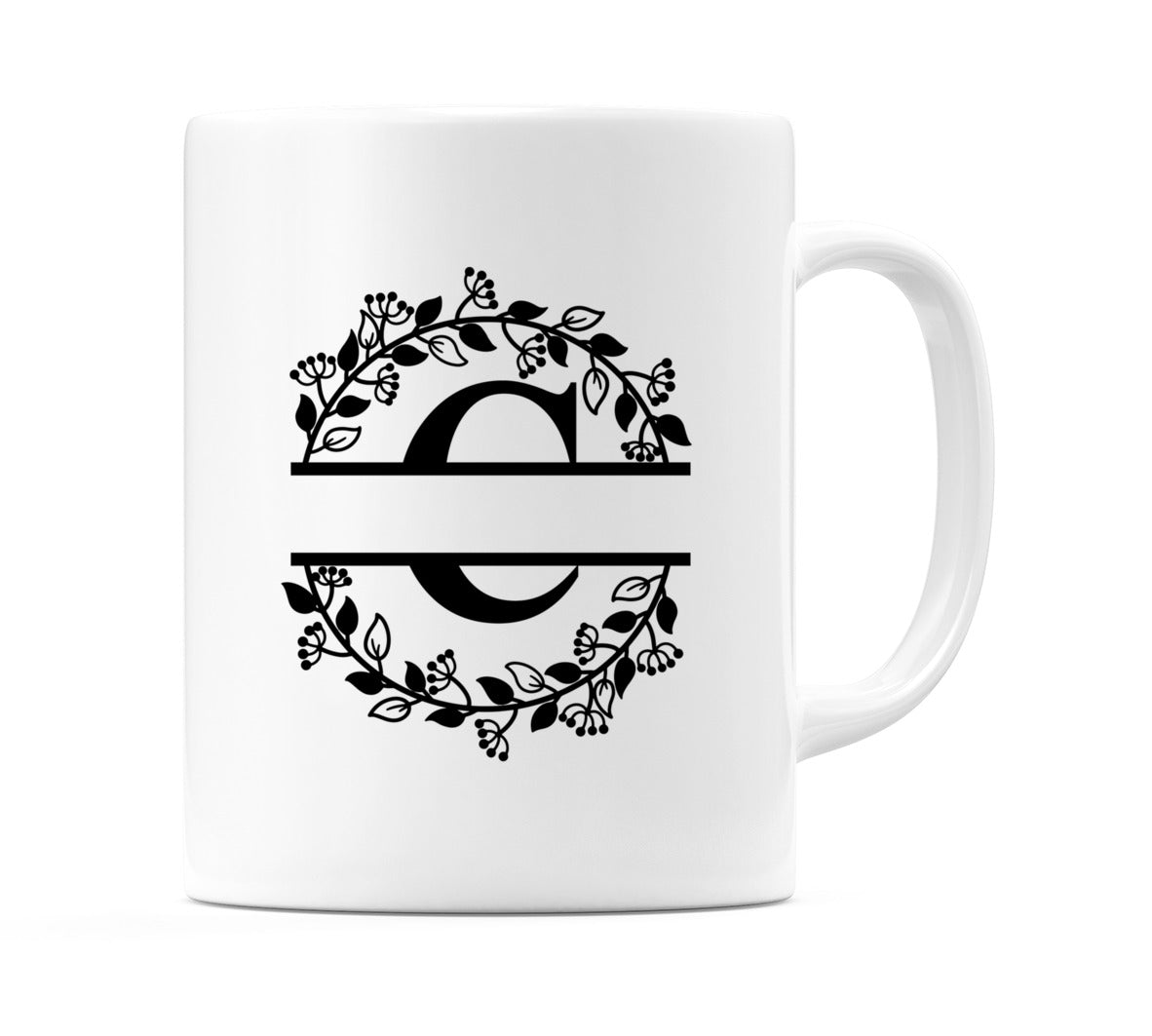 Letter C Split Monogram Mug