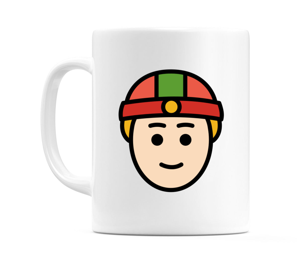 Male With Skullcap: Light Skin Tone Emoji Mug