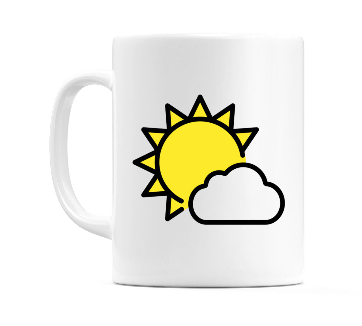 Sun Behind Small Cloud Emoji Mug