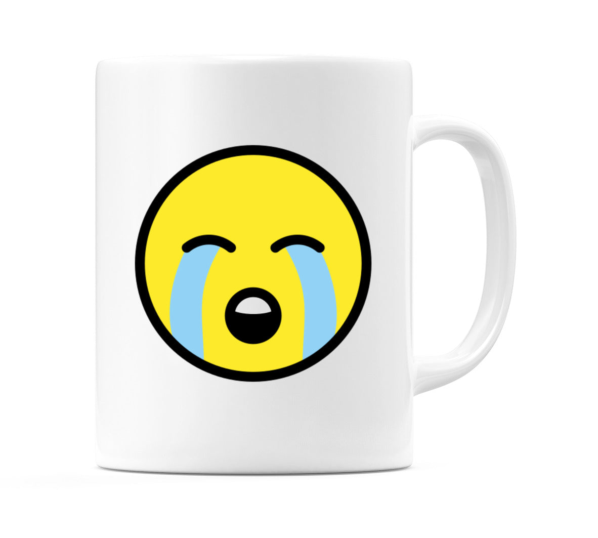 Loudly Crying Face Emoji Mug