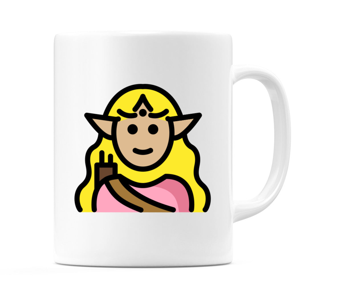 Female Elf: Medium-Light Skin Tone Emoji Mug