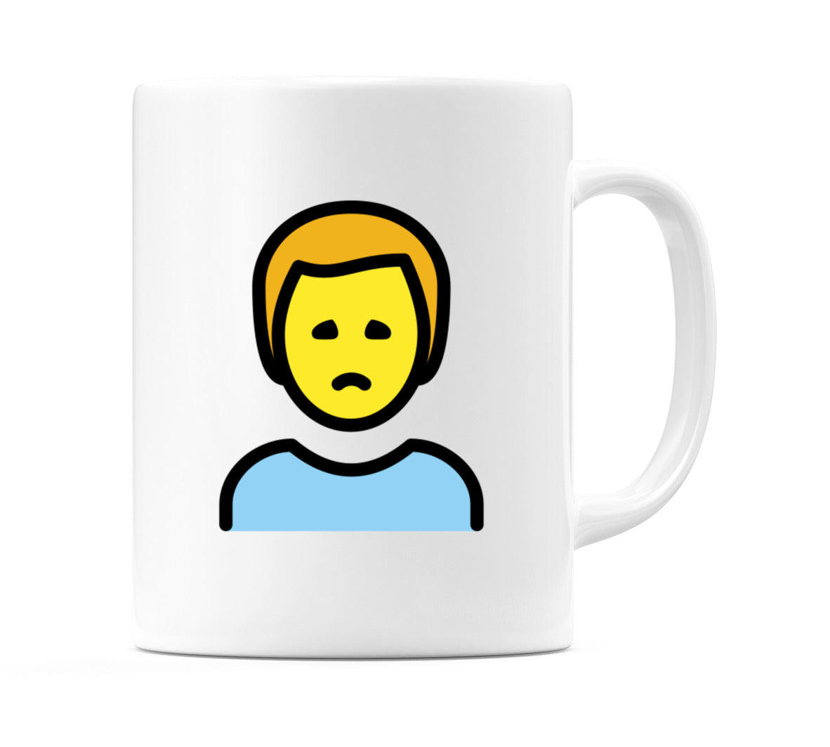 Male Frowning Emoji Mug