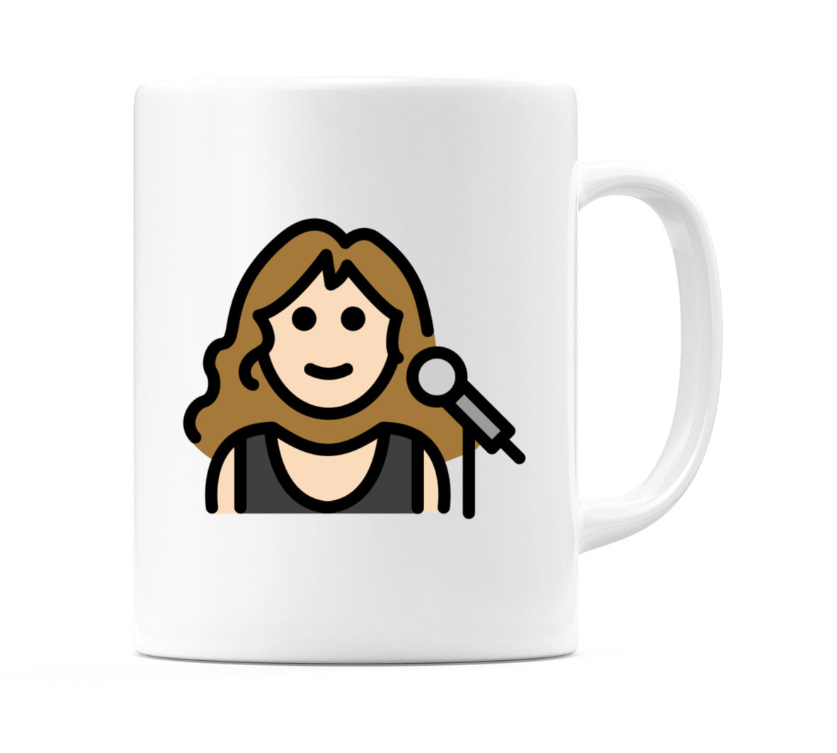 Female Singer: Light Skin Tone Emoji Mug
