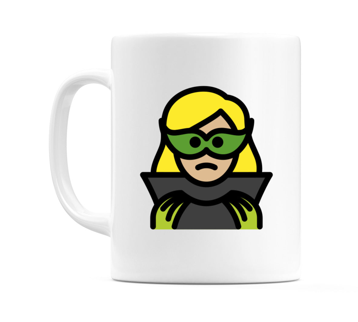 Female Supervillain: Medium-Light Skin Tone Emoji Mug