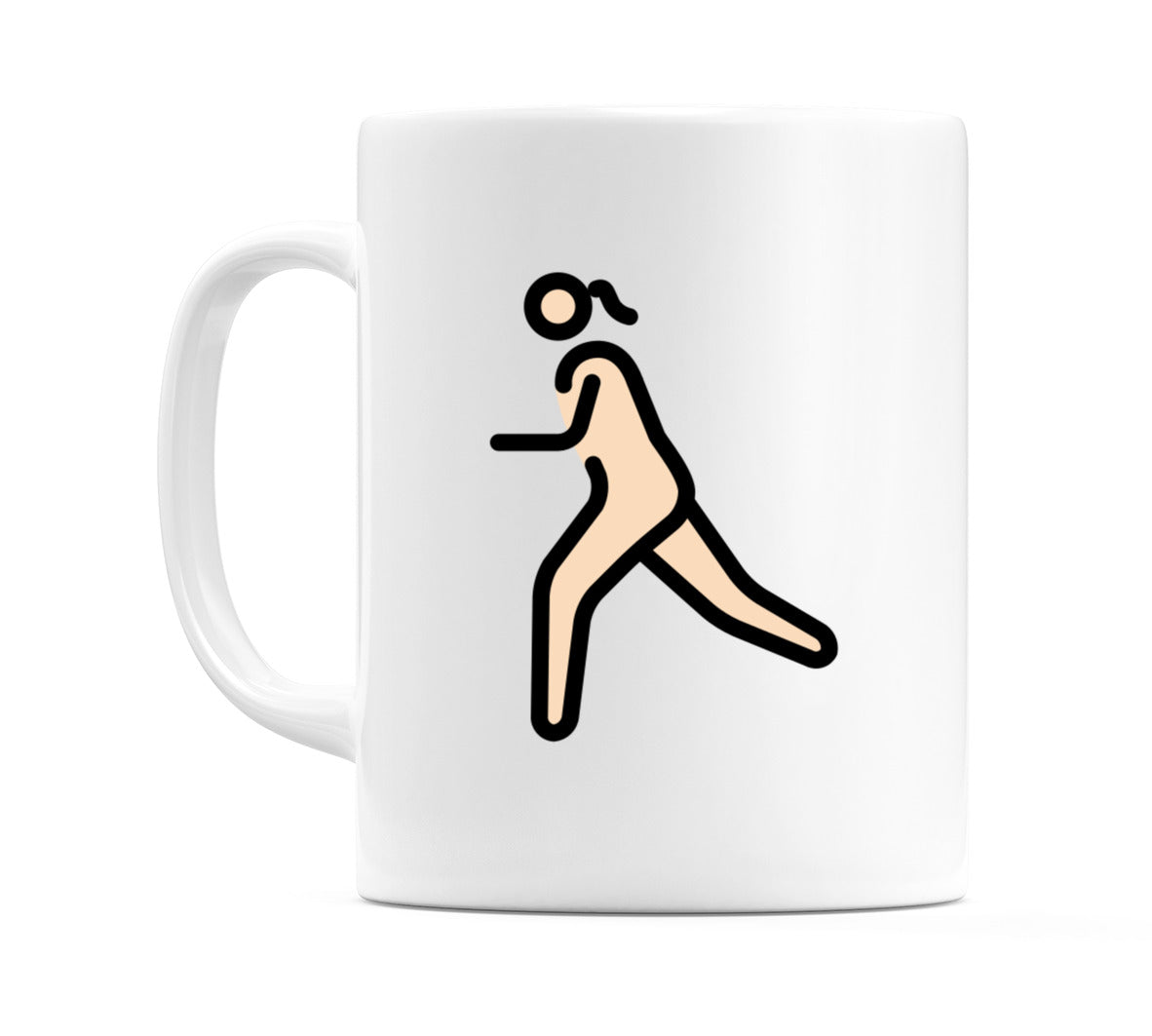 Female Running: Light Skin Tone Emoji Mug