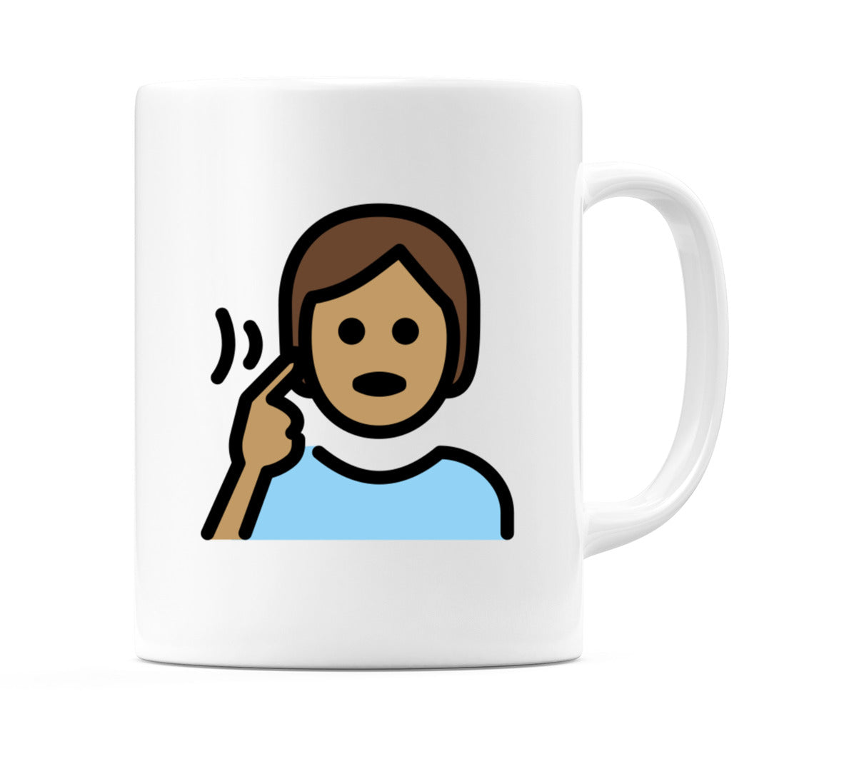 Deaf Person: Medium Skin Tone Emoji Mug