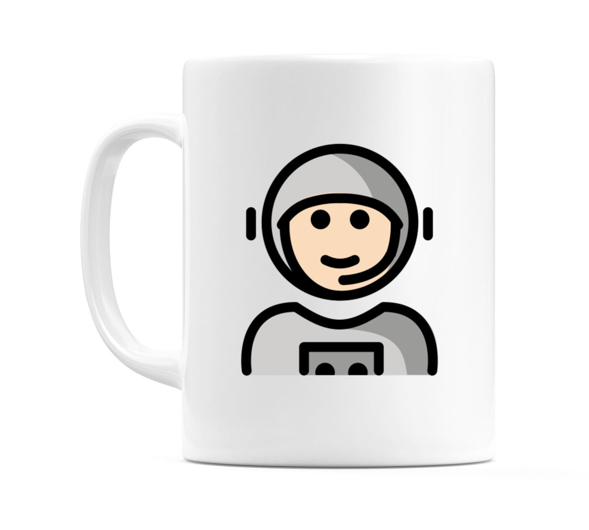 Male Astronaut: Light Skin Tone Emoji Mug