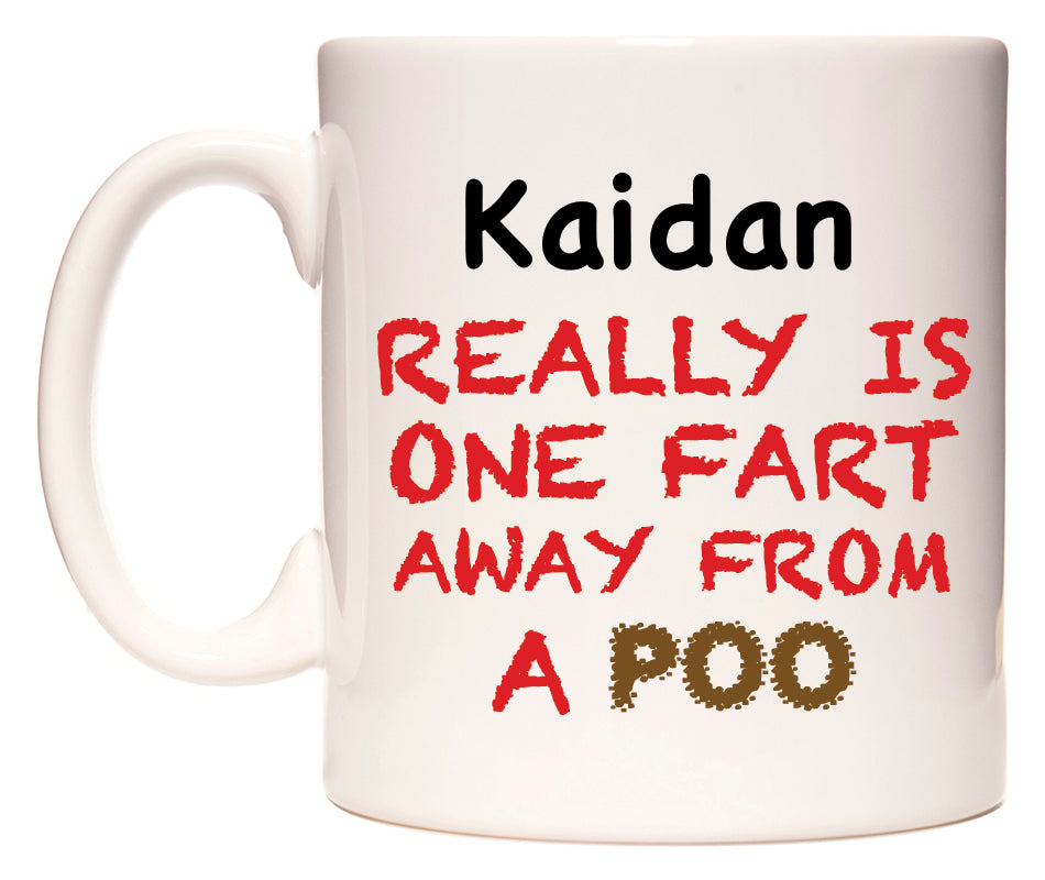 This mug features Kaidan Really is ONE Fart Away from A Poo