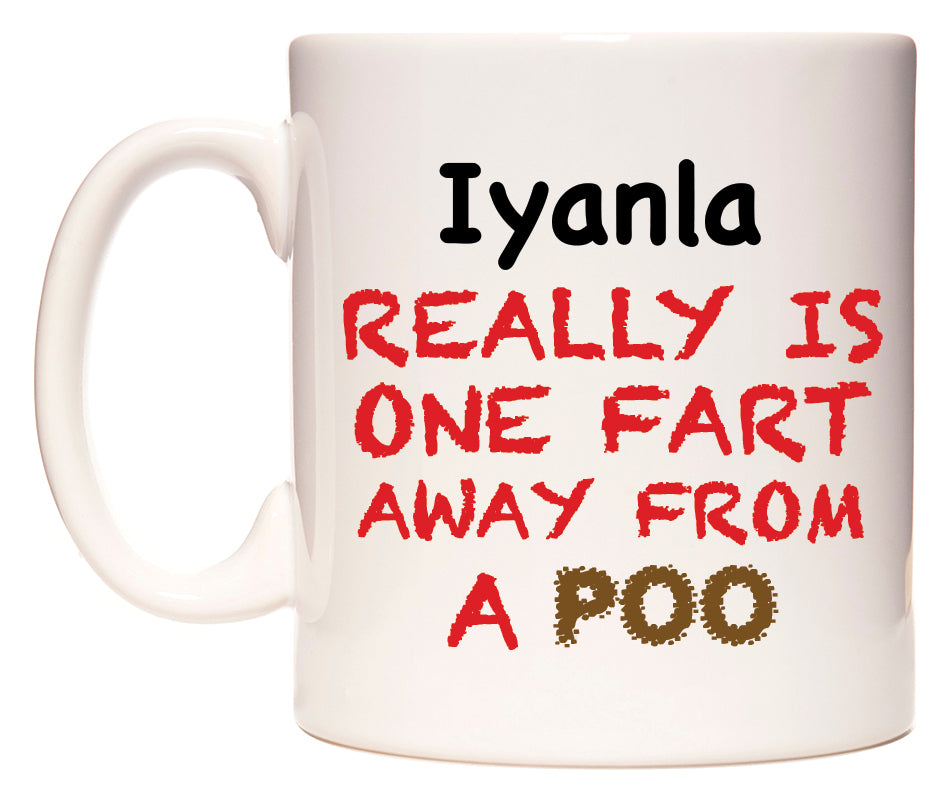 This mug features Iyanla Really is ONE Fart Away from A Poo