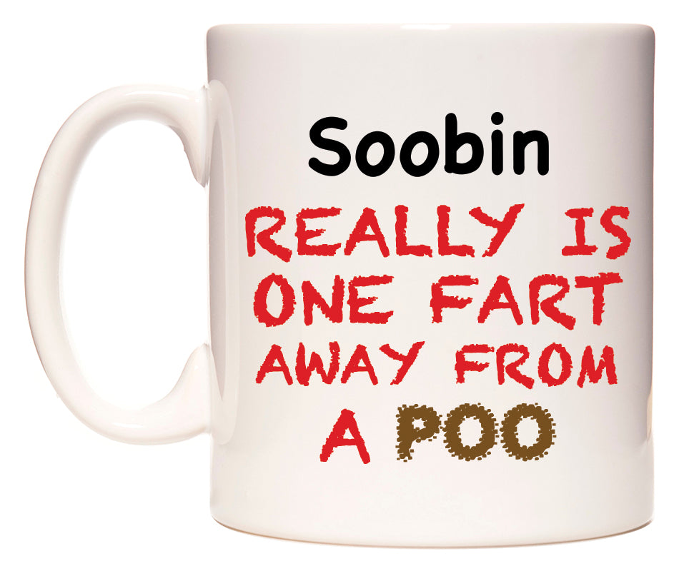 This mug features Soobin Really is ONE Fart Away from A Poo