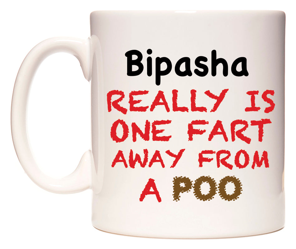 This mug features Bipasha Really is ONE Fart Away from A Poo