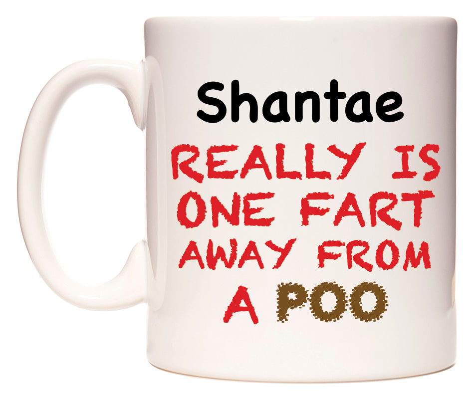This mug features Shantae Really is ONE Fart Away from A Poo