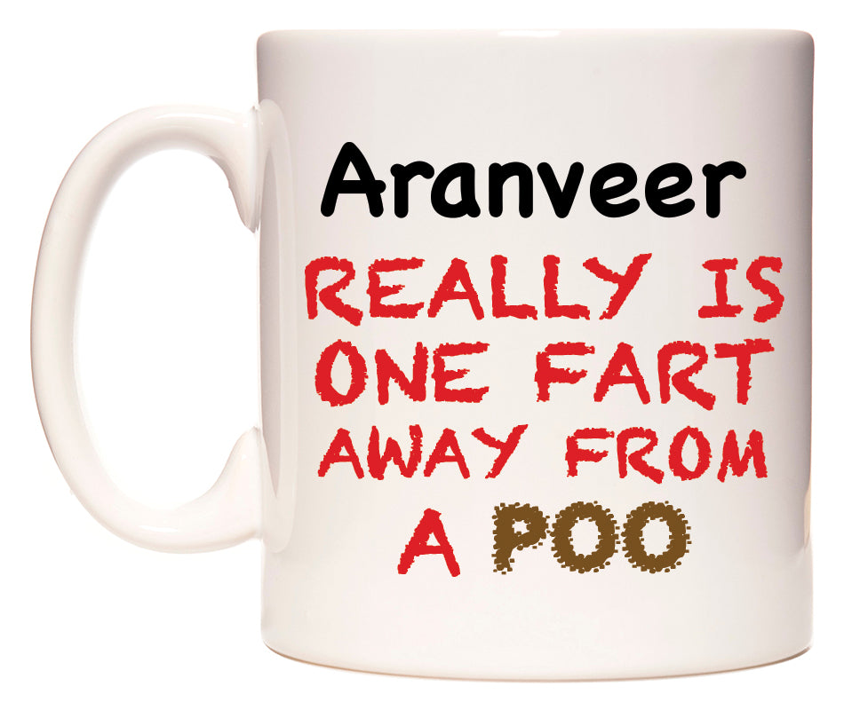 This mug features Aranveer Really is ONE Fart Away from A Poo
