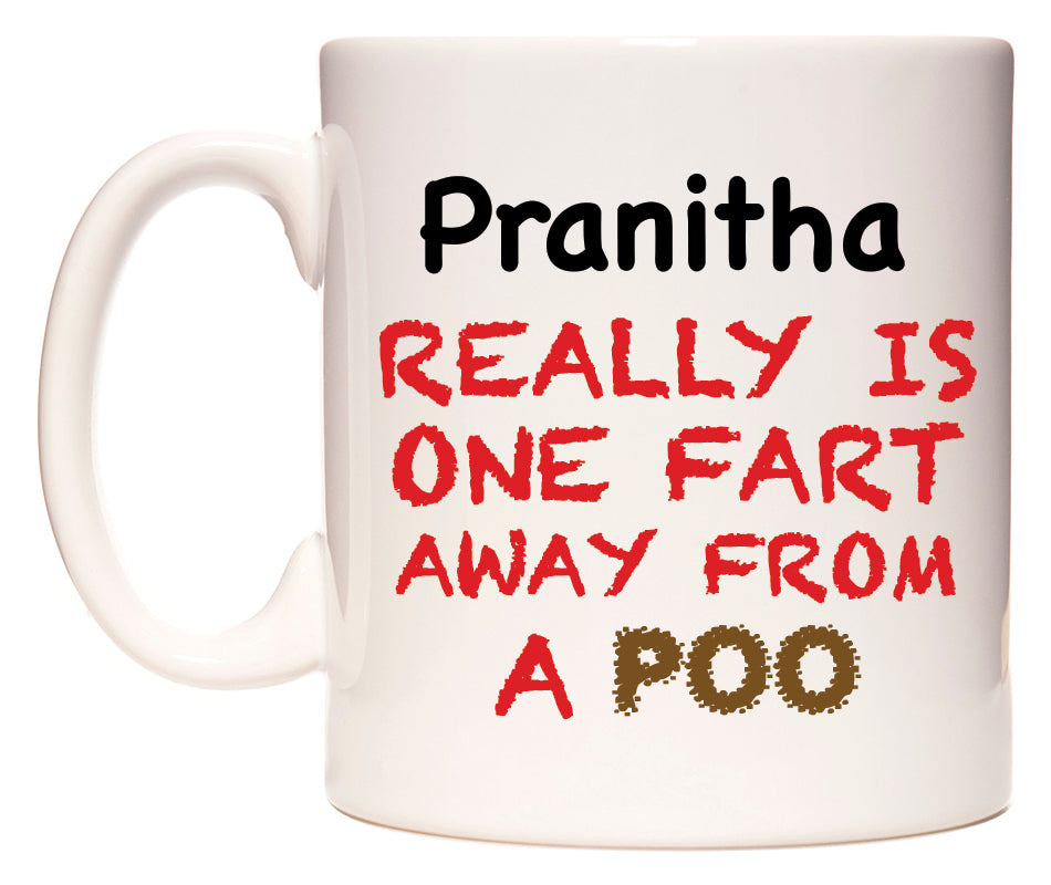 This mug features Pranitha Really is ONE Fart Away from A Poo