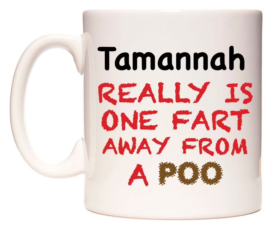 This mug features Tamannah Really is ONE Fart Away from A Poo