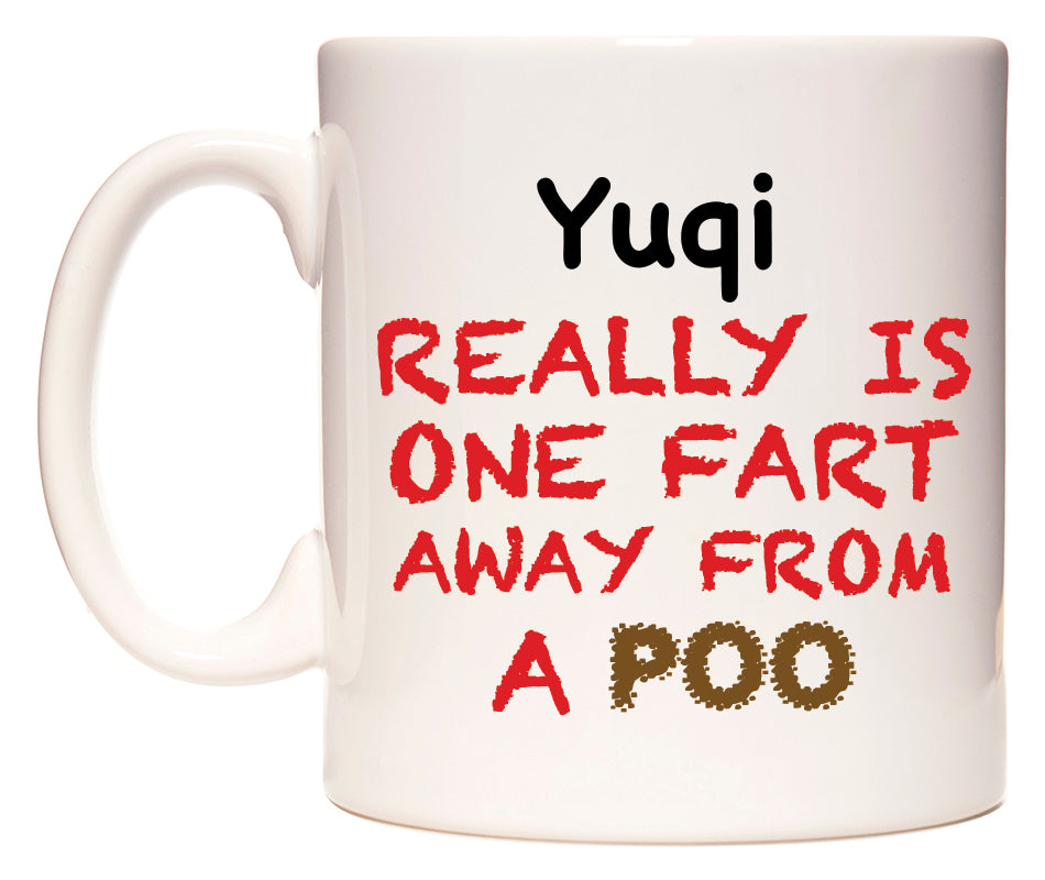 This mug features Yuqi Really is ONE Fart Away from A Poo