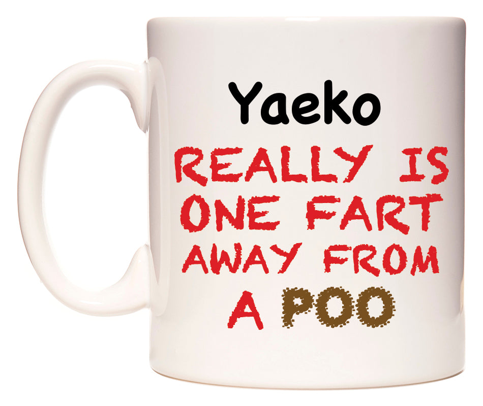 This mug features Yaeko Really is ONE Fart Away from A Poo