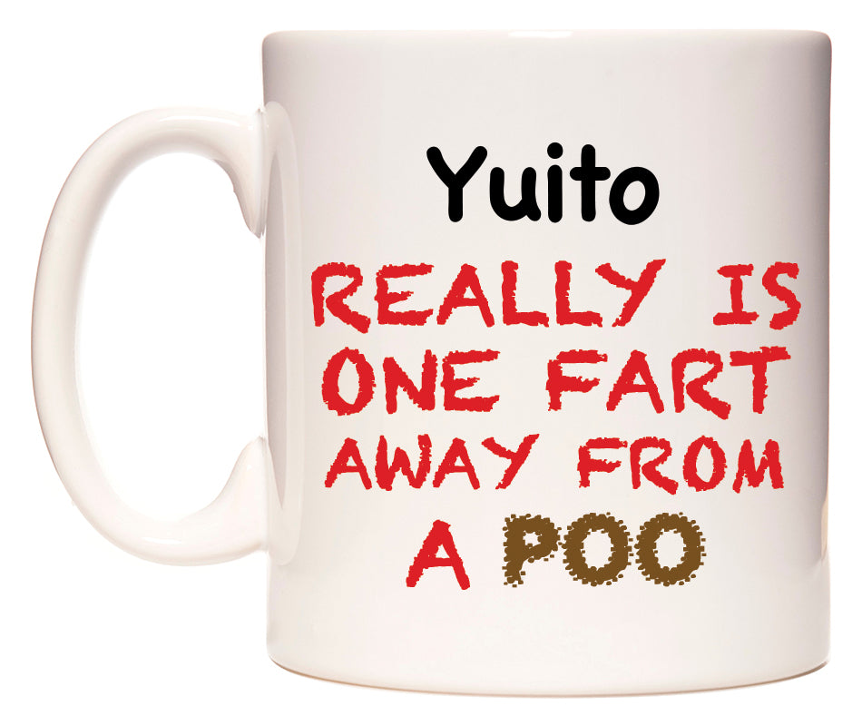 This mug features Yuito Really is ONE Fart Away from A Poo