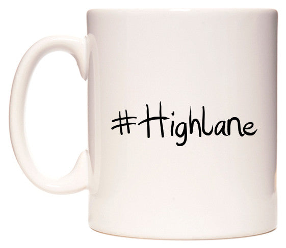 This mug features #Highlane