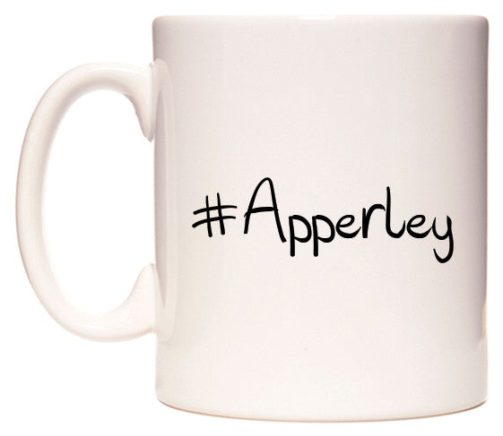This mug features #Apperley