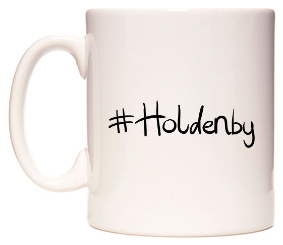 This mug features #Holdenby