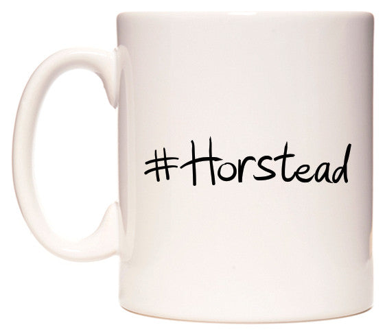 This mug features #Horstead