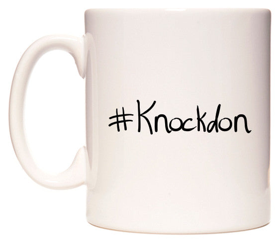 This mug features #Knockdon