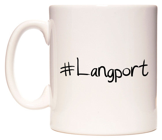 This mug features #Langport