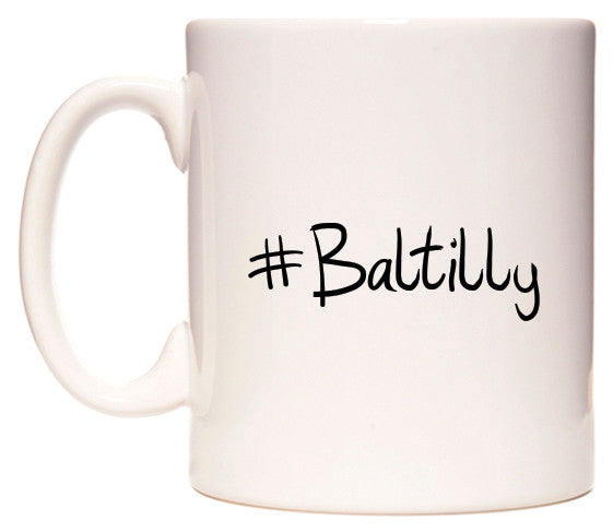 This mug features #Baltilly
