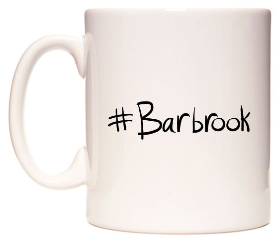 This mug features #Barbrook
