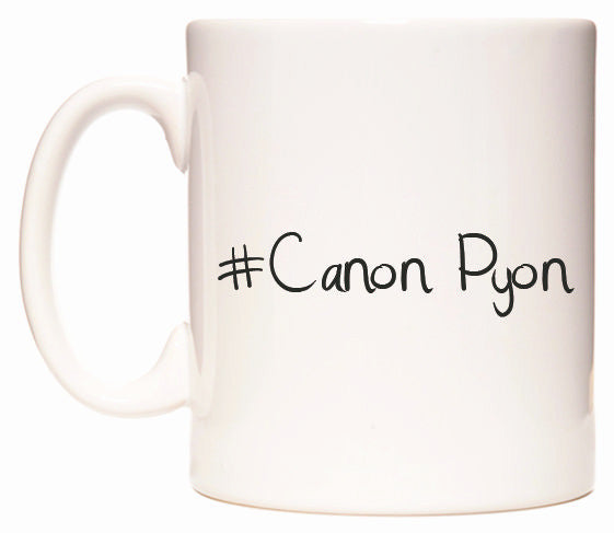 This mug features #Canon Pyon