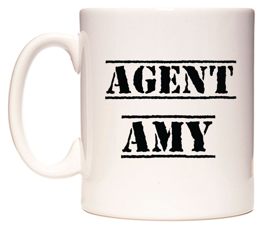 This mug features Agent Amy