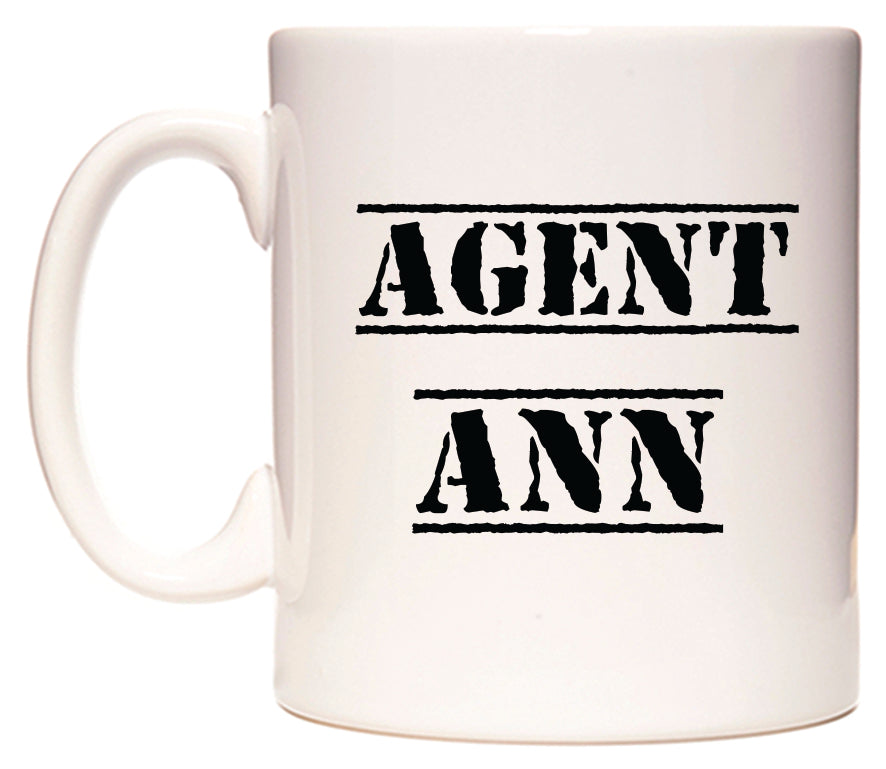 This mug features Agent Ann
