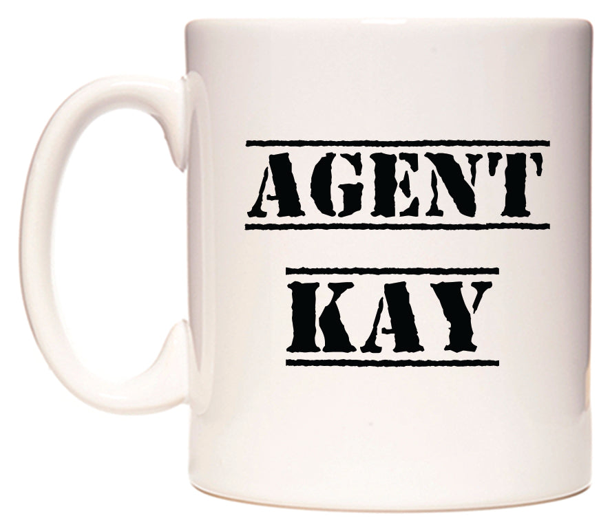 This mug features Agent Kay