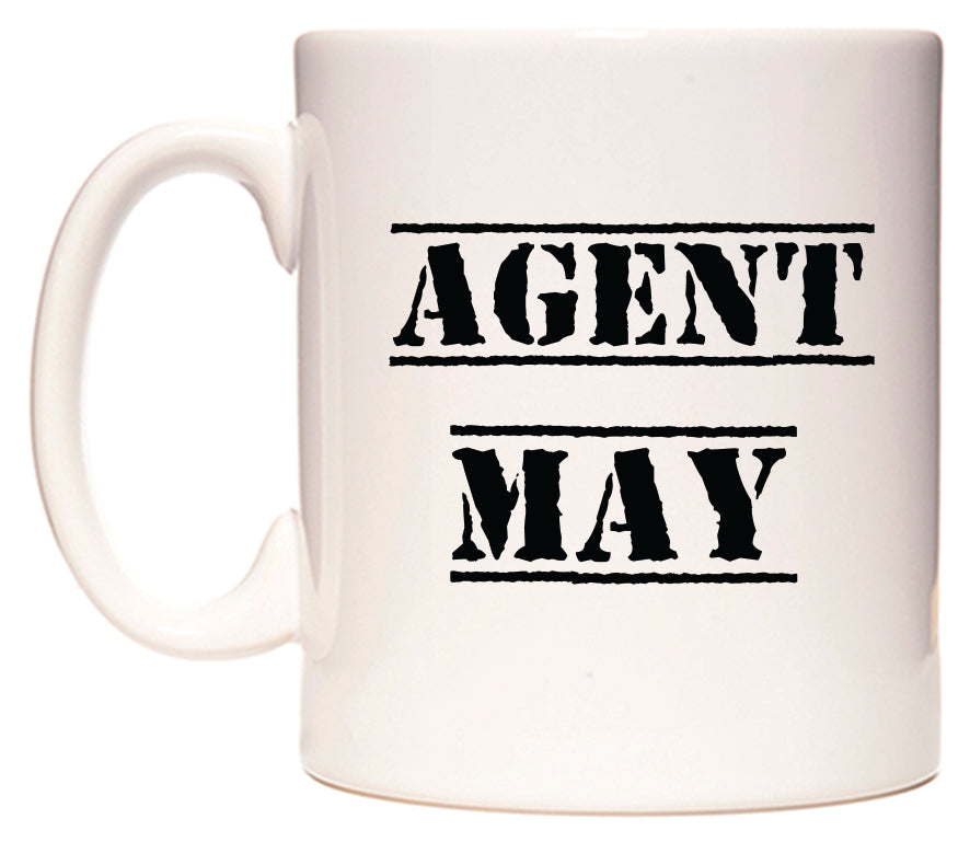 This mug features Agent May