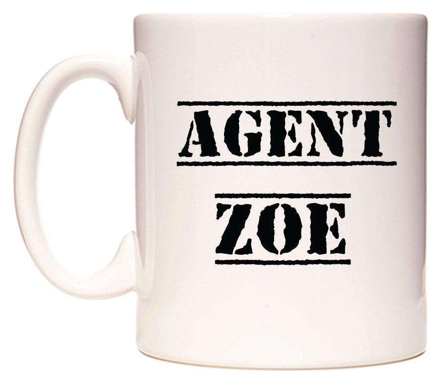 This mug features Agent Zoe