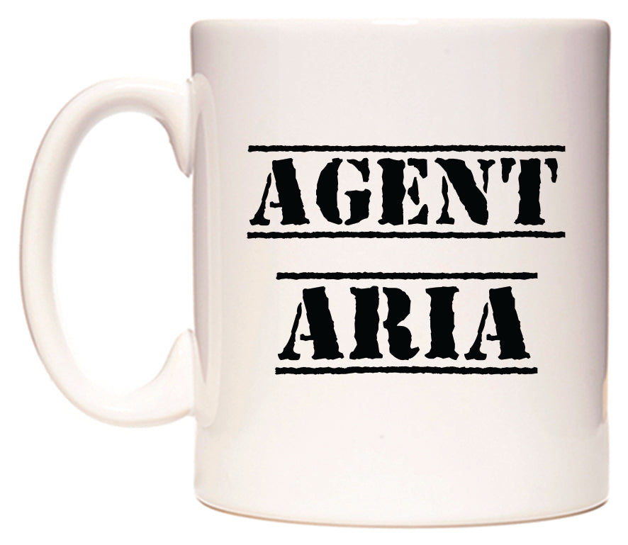 This mug features Agent Aria