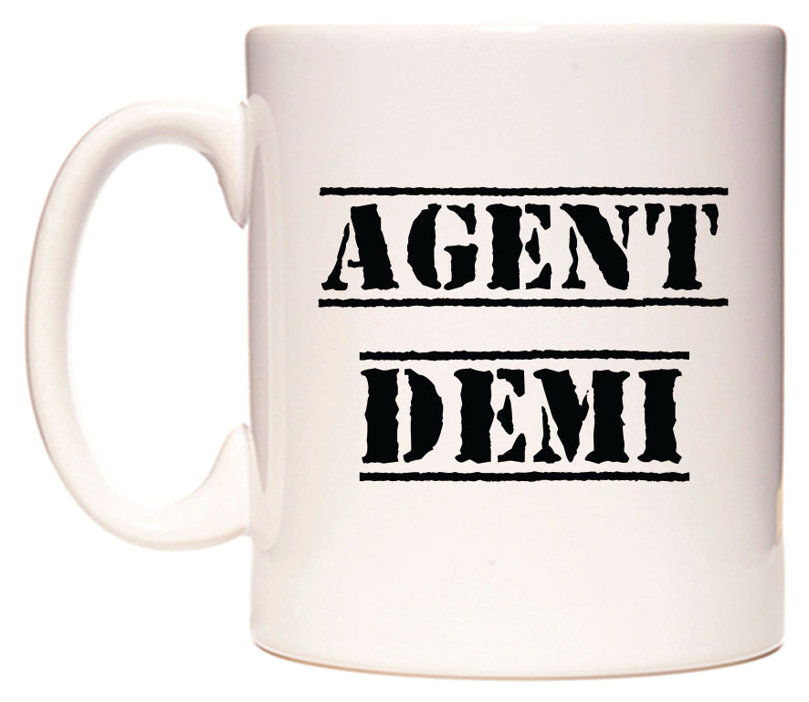 This mug features Agent Demi