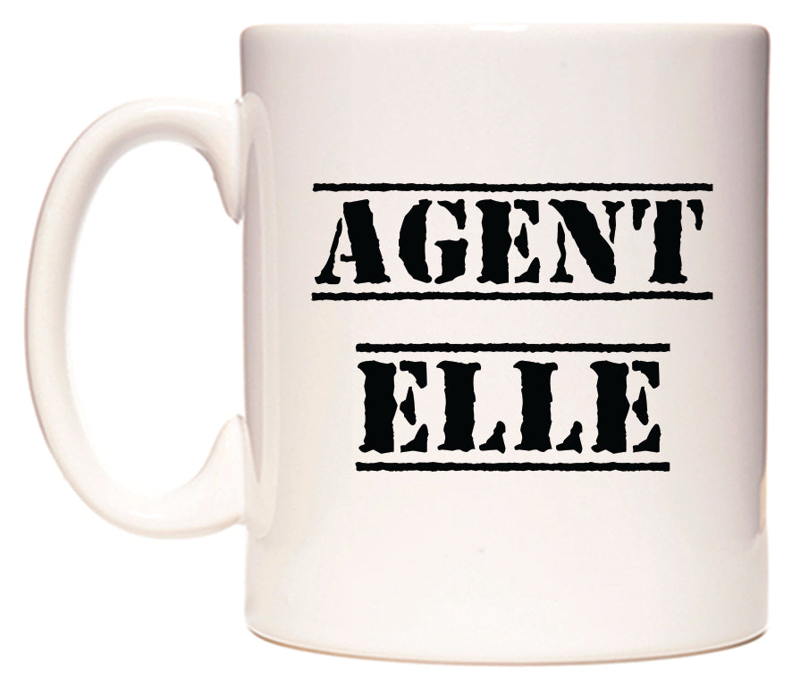 This mug features Agent Elle