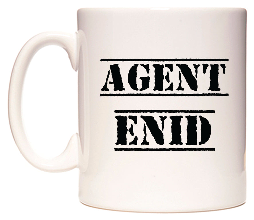 This mug features Agent Enid