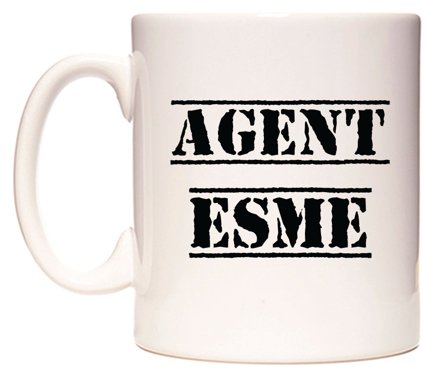 This mug features Agent Esme