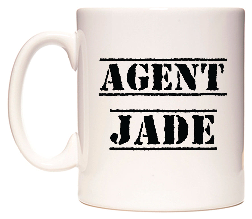 This mug features Agent Jade
