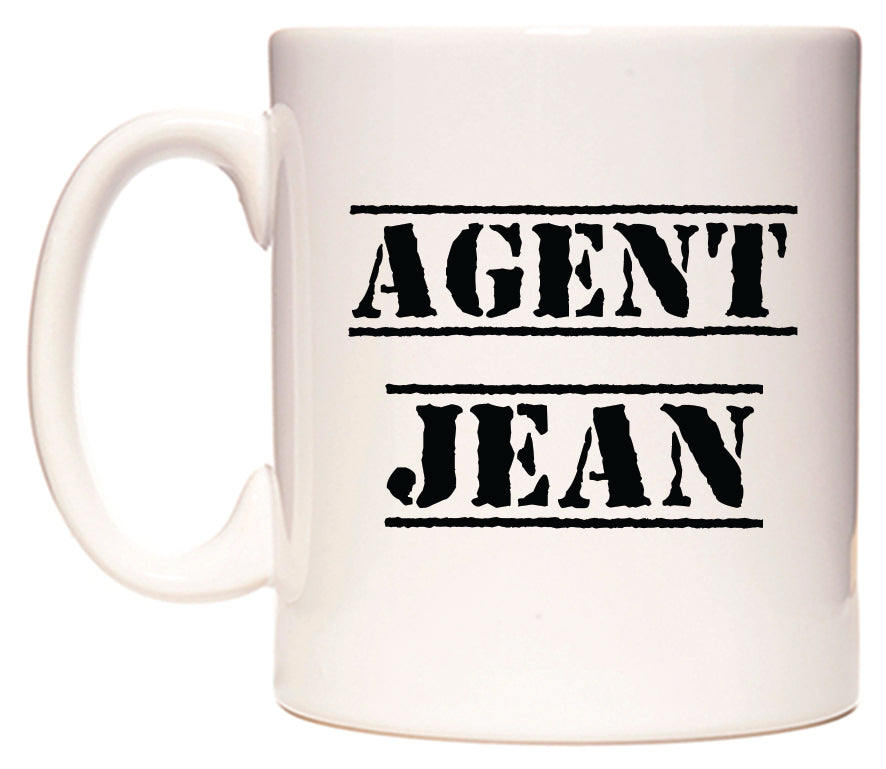 This mug features Agent Jean